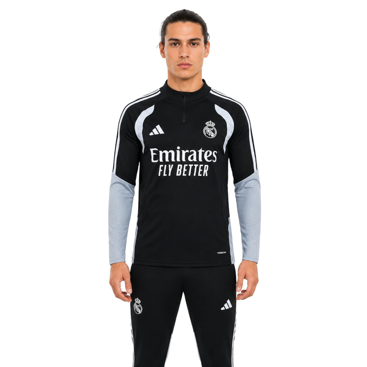 Real Madrid 26/27 - Tracksuit - 1/2 Zip - Black and Light Grey