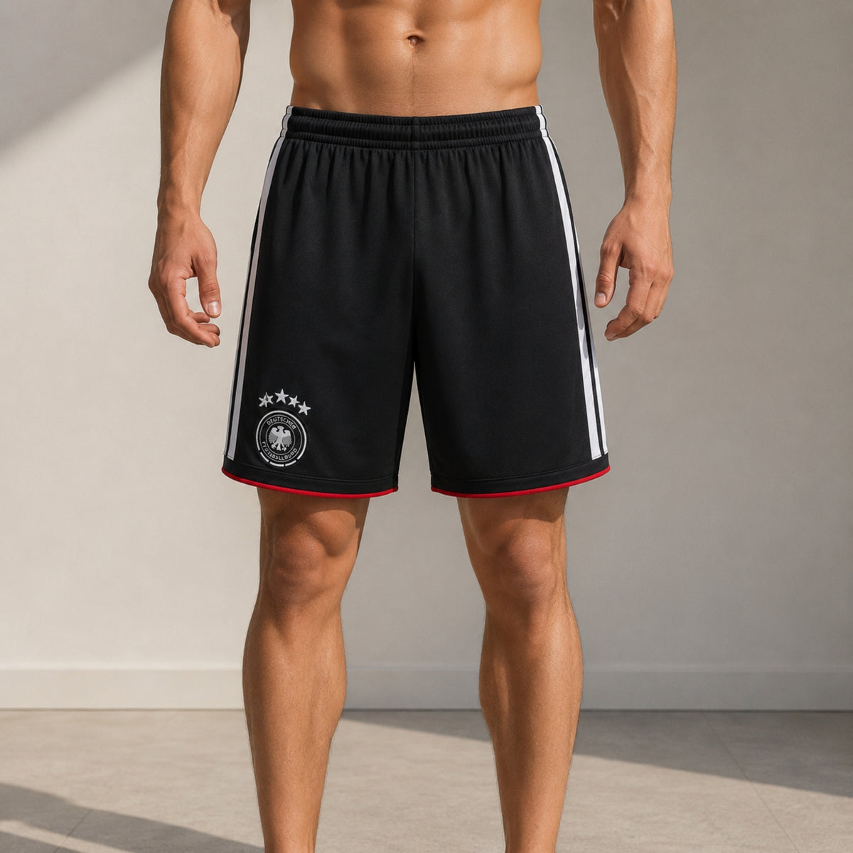 Germany Home 26/27 Shorts - Black and White