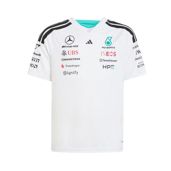 T-Shirt Mercedes AMG Petronas F1 2026 - Blanc - Version Équipe