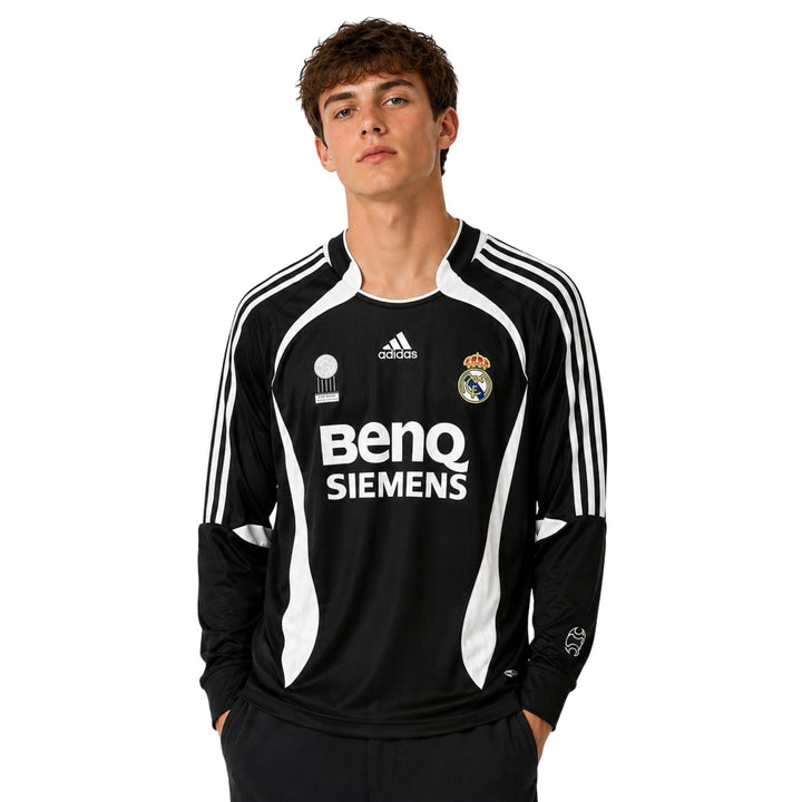 Real Madrid Extérieur 06/07 - Manches Longues - Noir