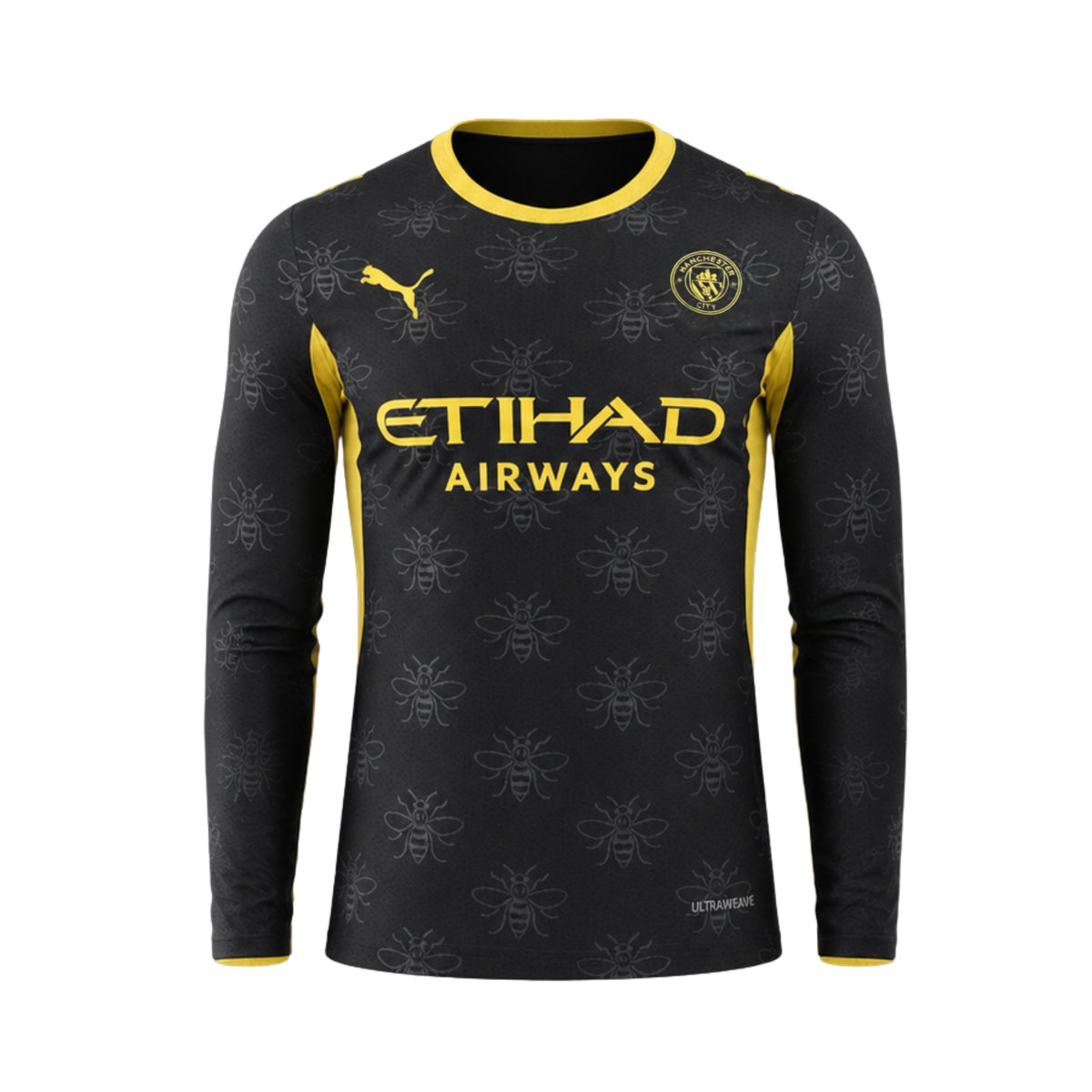 Manchester City Away 26/27 - Long Sleeve - Player Version - Black and Yellow