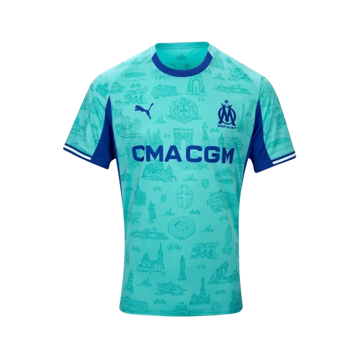 Maillot Olympique de Marseille Gardiens de But 25/26, à plat avant