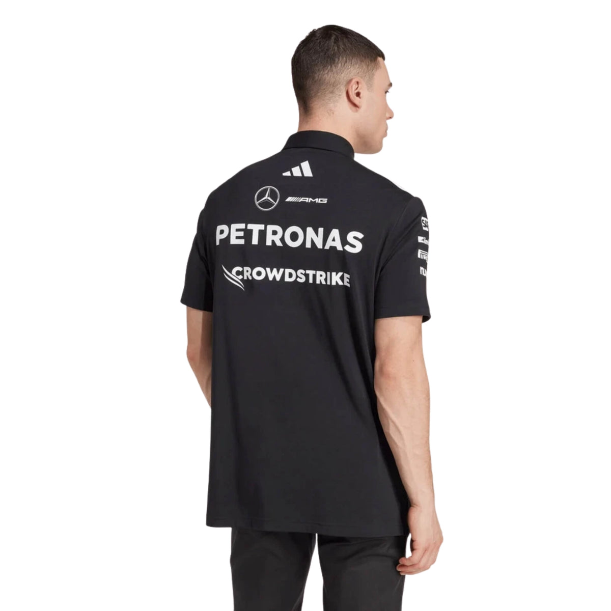 Mercedes AMG Petronas F1 2025 Polo - Black - Back view