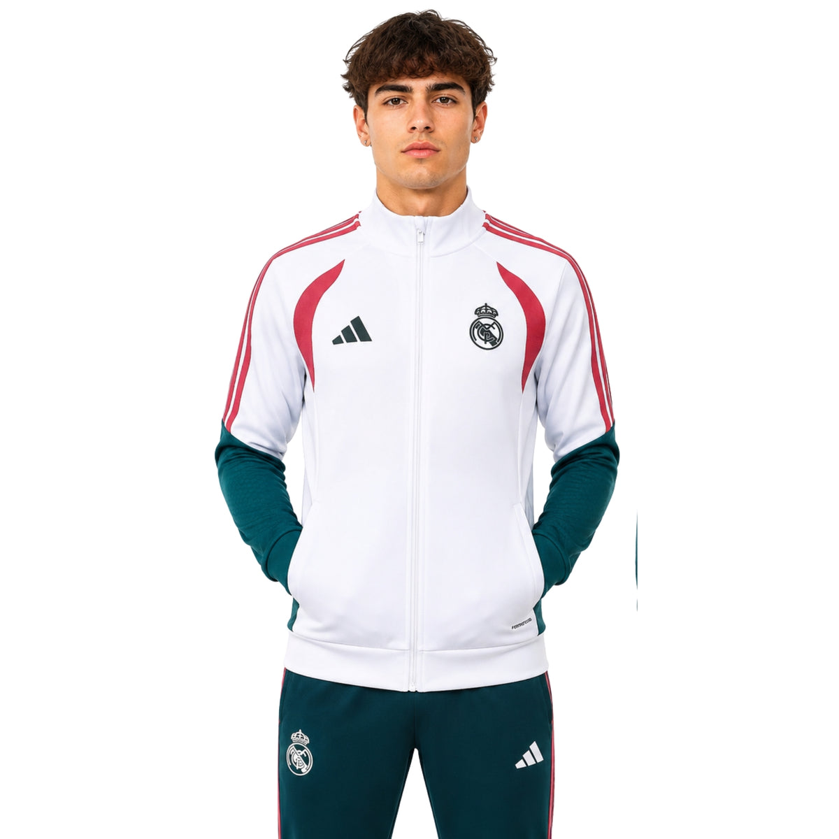 Real Madrid 26/27 - Tracksuit - Full Zip - White and Burgundy