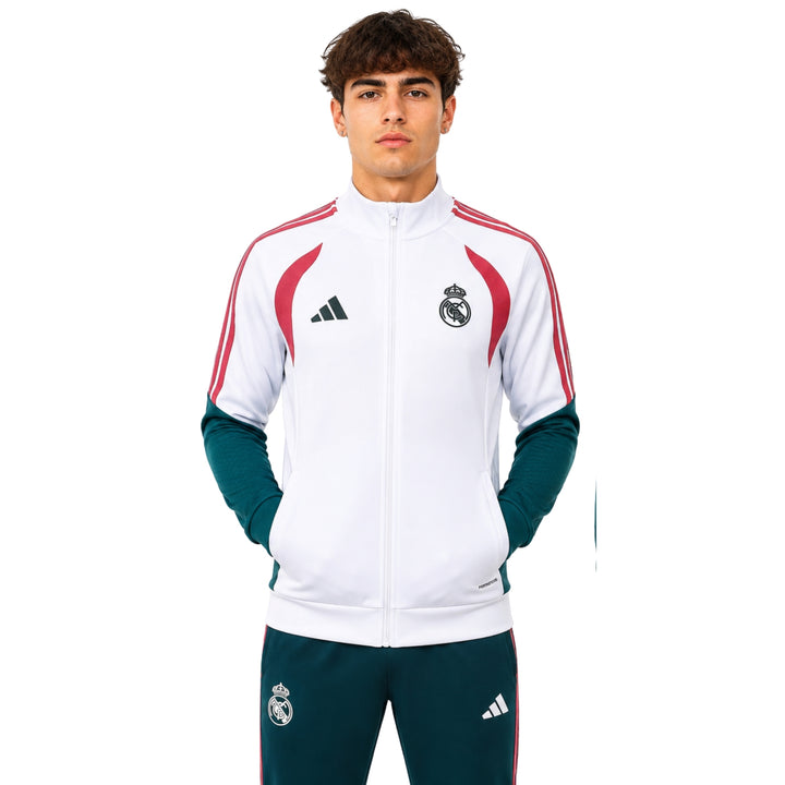 Real Madrid 26/27 - Tracksuit - Full Zip - White and Burgundy