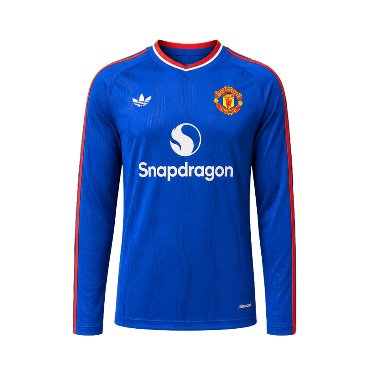 Manchester United Extérieur 26/27 - Manches Longues - Version Joueur - Bleu