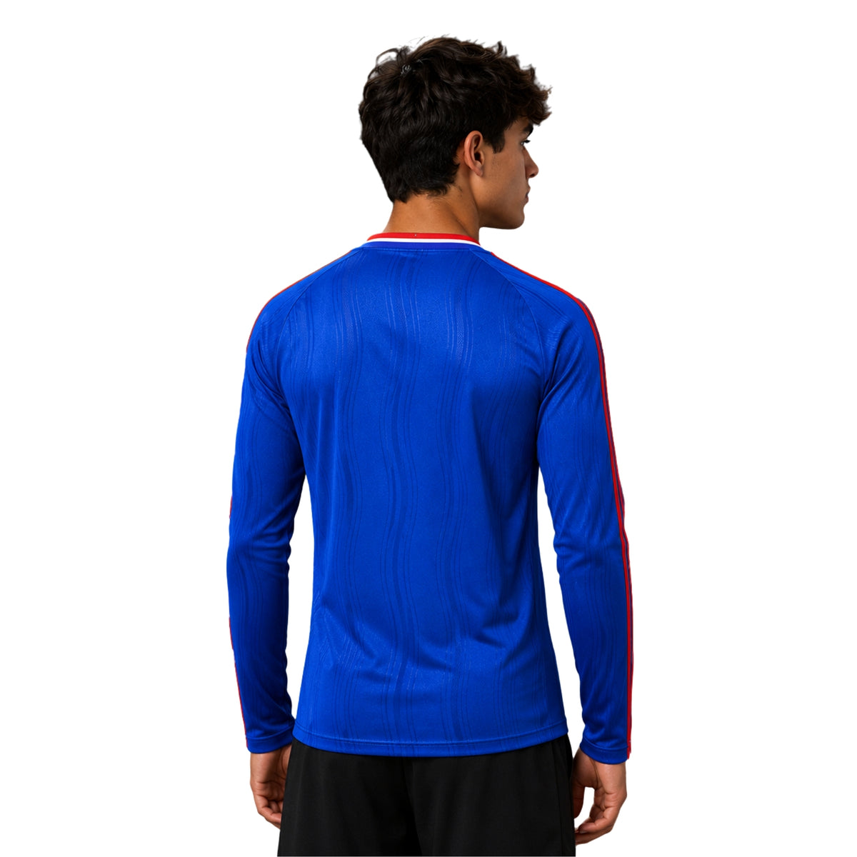 Manchester United Extérieur 26/27 - Manches Longues - Version Joueur - Bleu
