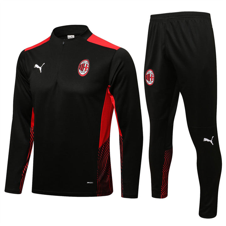 AC Milan - Survêtement - 1/2 Zip - Noir et Rouge