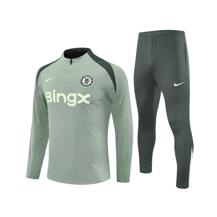 Chelsea 25/26 - Tracksuit - 1/2 Zip - Player Version - Light Green and Dark Green