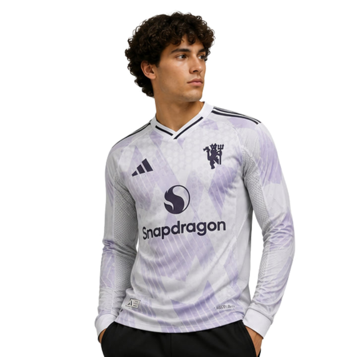 Manchester United Away 25/26 - Long Sleeve - Player Version - White