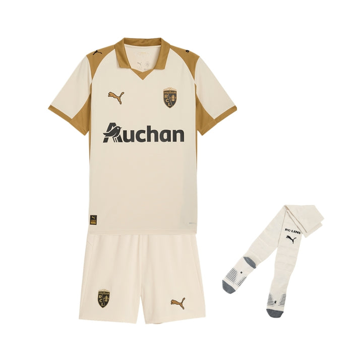 RC Lens - Third Kit 25/26 - Off-White and Gold Auchan