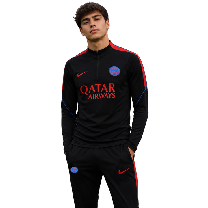 PSG 26/27 - Tracksuit - 1/2 Zip - Black and Red