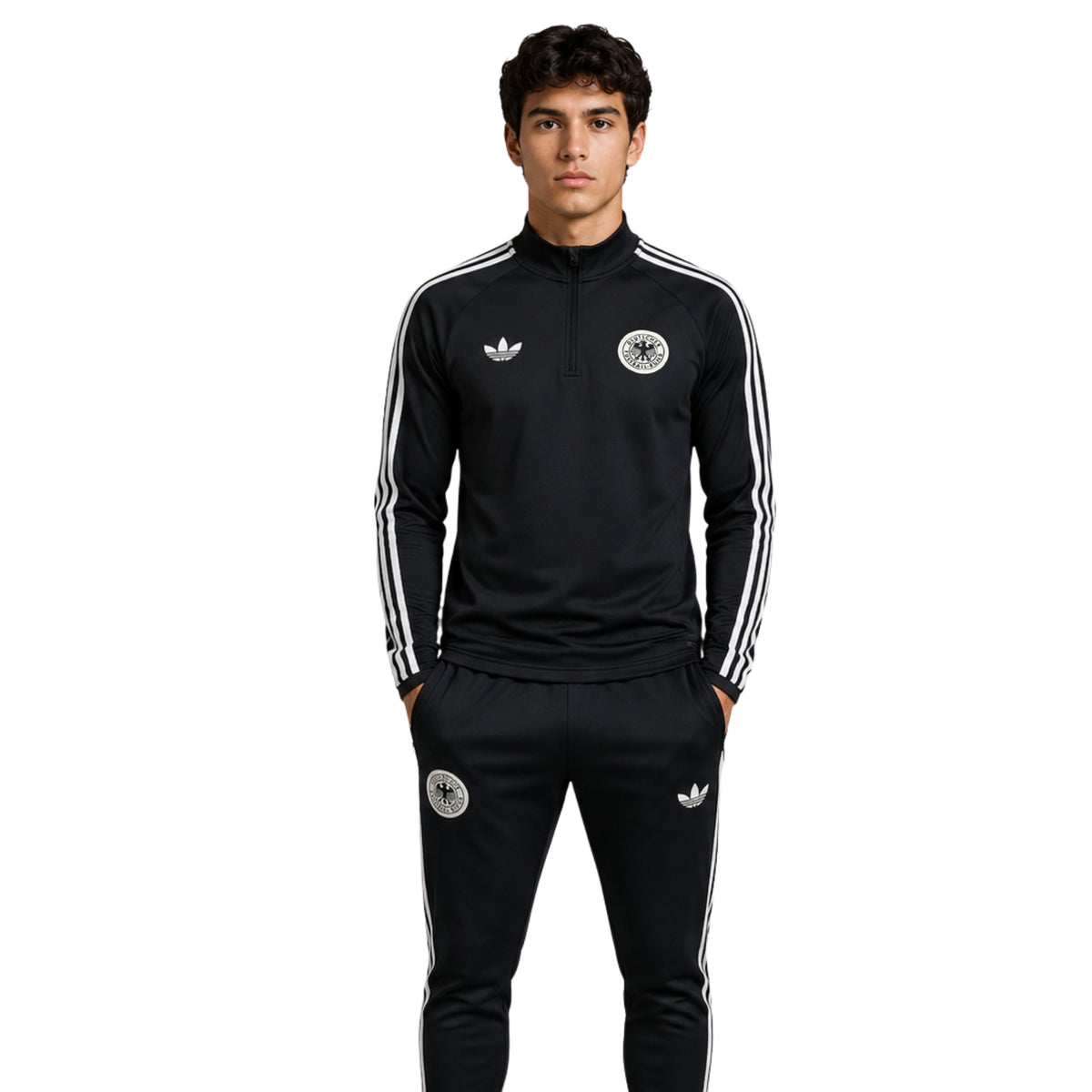 Allemagne 26/27 - Survêtement - 1/2 Zip - Noir