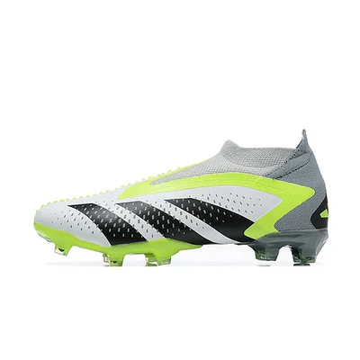 Football Boots - Predator Accuracy + FG Boots - White and Neon Green