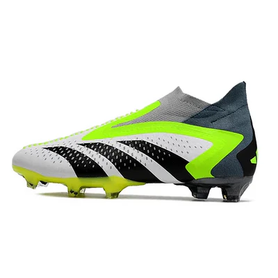 Football Boots - Predator Accuracy + FG - White and Neon Green