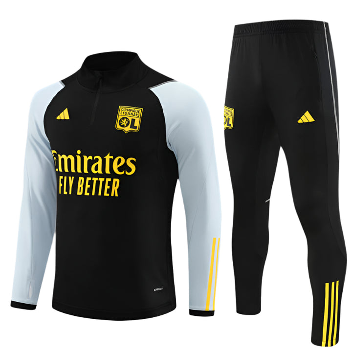 Olympique Lyonnais - Tracksuit 1/2 Zip - Black
