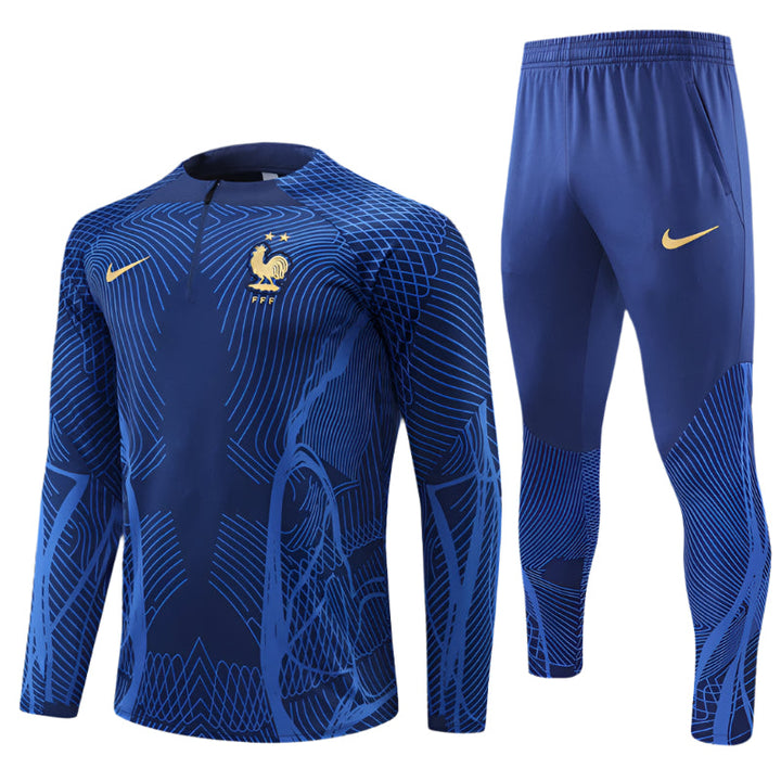 France - Survêtement - 1/2 Zip - Bleu