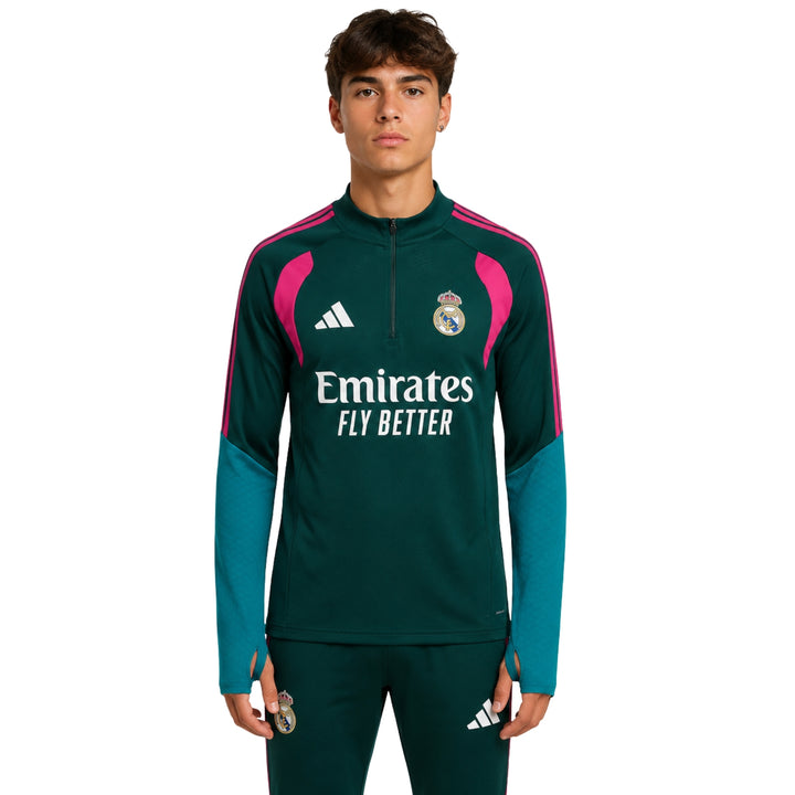 Real Madrid 26/27 - Tracksuit - 1/2 Zip - Dark Green and Pink