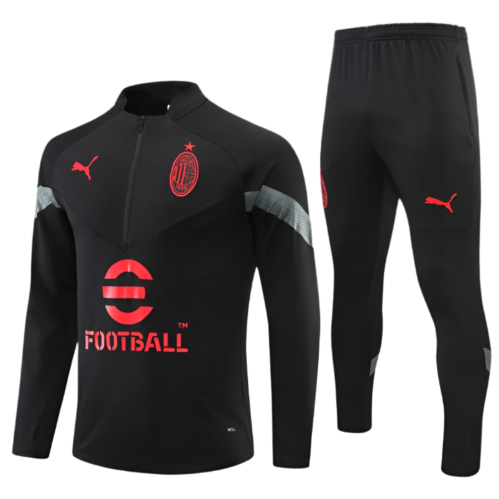 AC Milan - Survêtement - 1/2 Zip - Noir