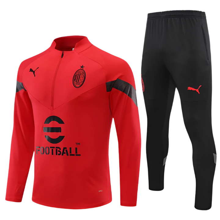 AC Milan - Survêtement - 1/2 Zip - Rouge et Noir eFootball